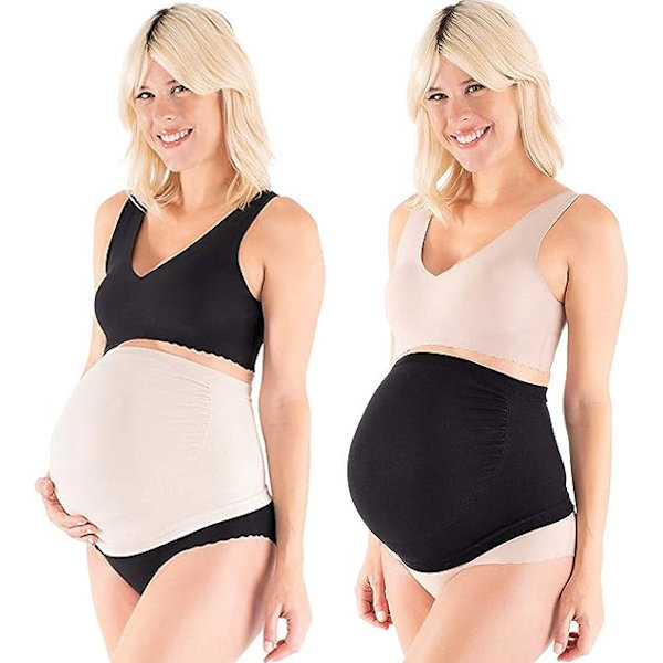 2 stk. Graviditetsbælter (L, 95-105 cm) - Kvinder Hovedbånd Gravid