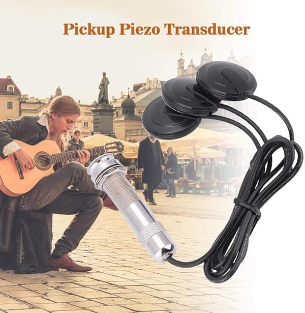 3 stk. Mandolin Ukulele Gitarrinstrument Piezoelektrisk Kontakt