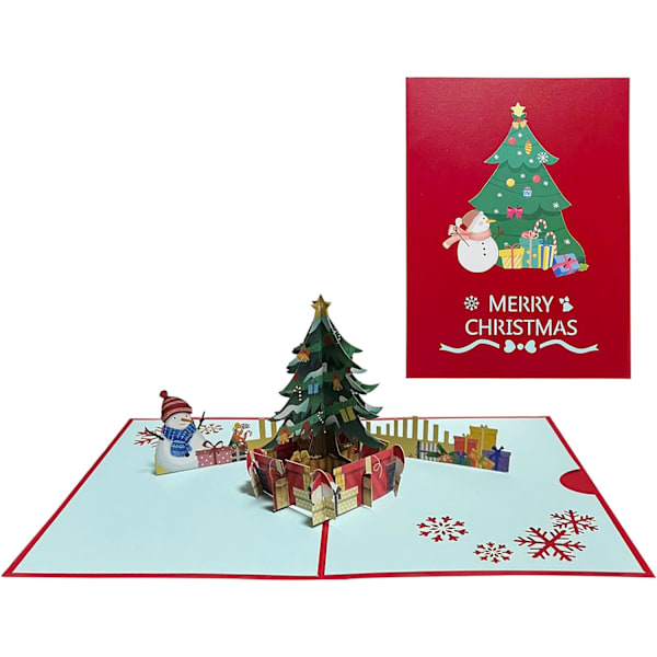 1 kpl Joulupopup-kortti, 3D Popup-joulukortti, Syntymäpäivä