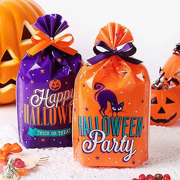 50 stk Halloween Slikposer Cookies Gavepose Halloween Fest