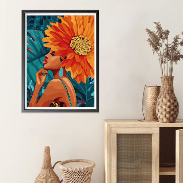 DIY 5D Timanttimaalaussetti Täysversio Nainen, 30x40cm Timantti