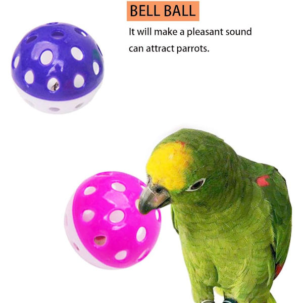 5 st Parrotspel, Parrotskridsko Rullvagn Klocka Boll Stift,