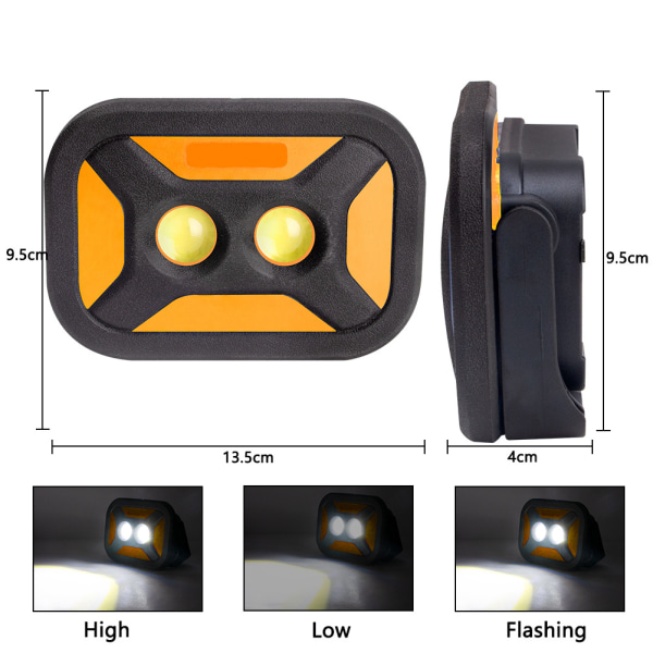 1 Stykke Utendørs Mobil Solcelle Bærbar Lampe COB Arbeidslys LED