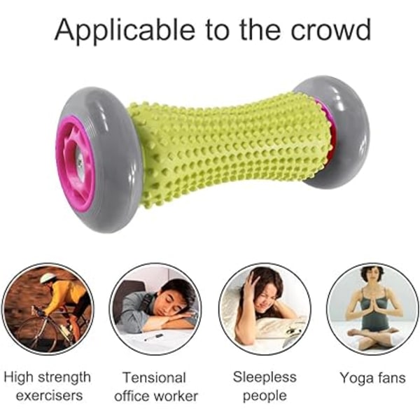 1 Grå Yogamassagehjul, Fotmassagerulle, för Häl