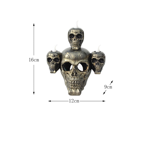 Sæt af 2 Scary Smoke Lamp Skull Head Pumpkin Lamp Elektronisk LED