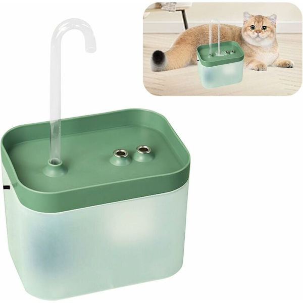 Kattvattenfontän, ultratyst 1,5 l sladdlös kattvattenfontän,