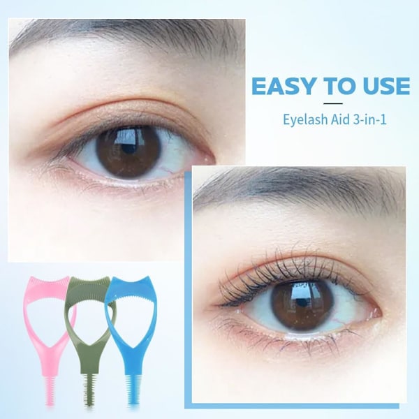 Øjenvippeværktøjer Mascara Shield Applicator Guard 3 i 1, Kosmetisk Mascara Beskytter, Applikator, Kam til Vippe