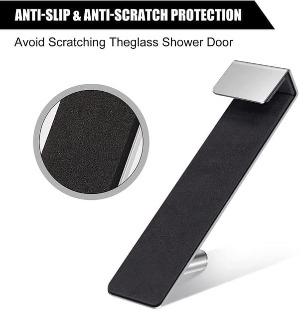 4 stk Dusjdørkroker, Rustfritt Stål, Ingen Boring, Håndkleholder