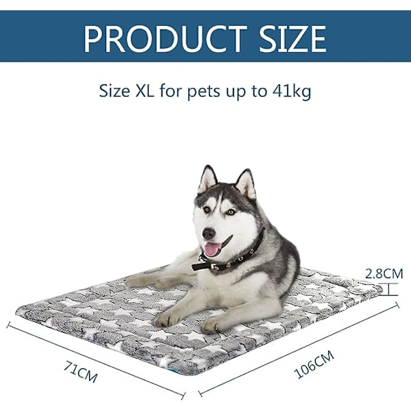 Vendbar Hundebed (Varmt og Koldt) 106*71cm, Stilfuld Høj Densitet