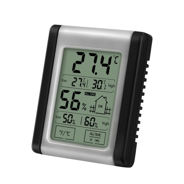 1 pakke innendørs digitalt hygrometer veksthus termometer,