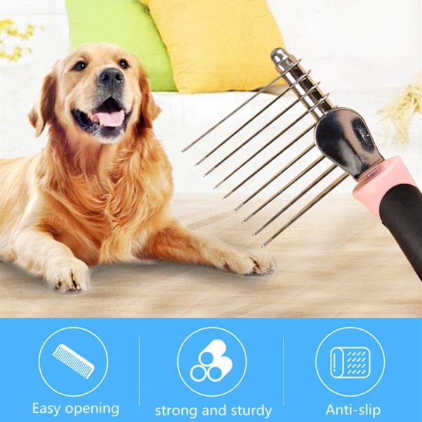Hundborste Professionell Avmattning Kam Avmattning Raka för Medelstora