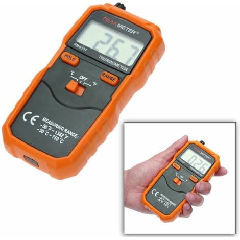 PM6501 LCD trådløs K-type termometer termoelement med datahold/tilkobling digitalt termometer