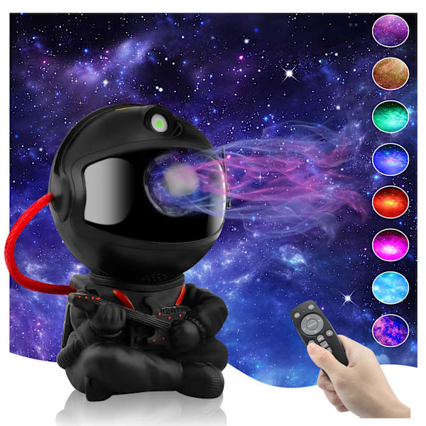 1 sort astronaut stjerneprojektor natlys til voksne