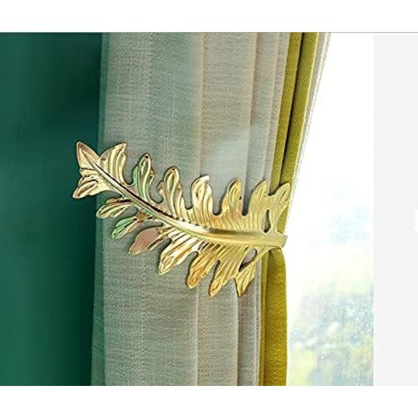 2 kpl Rustic-tyylinen verhokoukku, suuri vintage-lehtikuvioinen verhokoukku