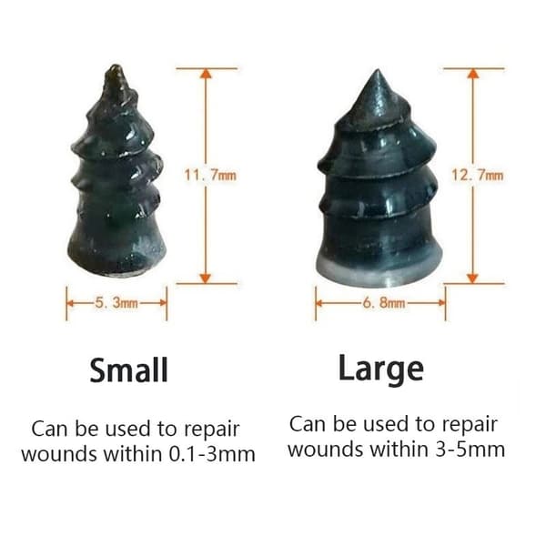 10 st 12,7 * 6,8 mm däckreparationssats för elfordon,