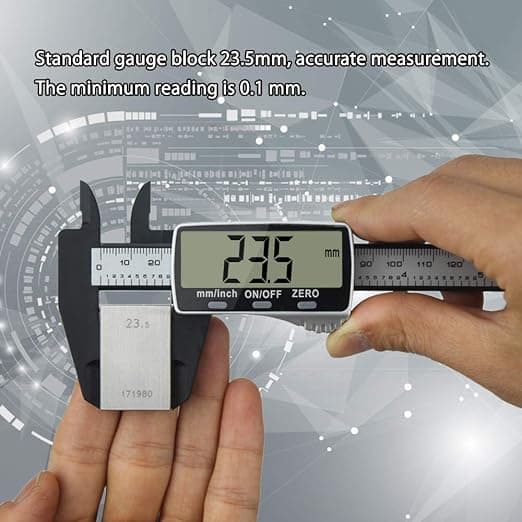 Stor LCD Elektronisk Linjal Mikrometer, mm/tum Konvertering,