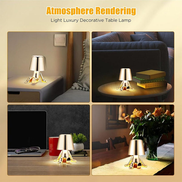 Touch-sengelampe ideer lamper til hjemmet indendørs lampe guld touch d