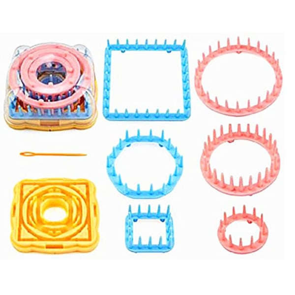 Weaving kit, knitting loom, knitting yarn, round, square and