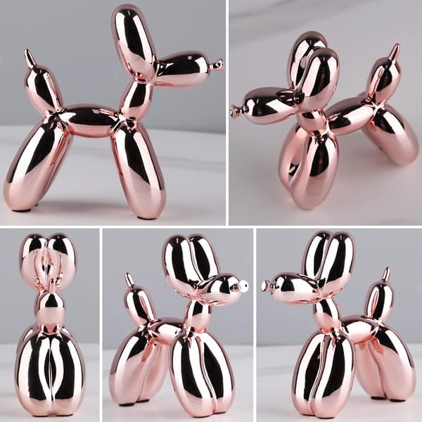 Blank Ballonhunde-Statue i Skinnende Galvanisering - Samleobjekt