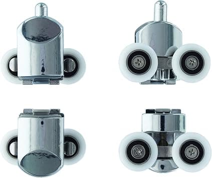 Dusjdorrulle 23mm Topp og Bunn (2-pakning) Sinklegering -