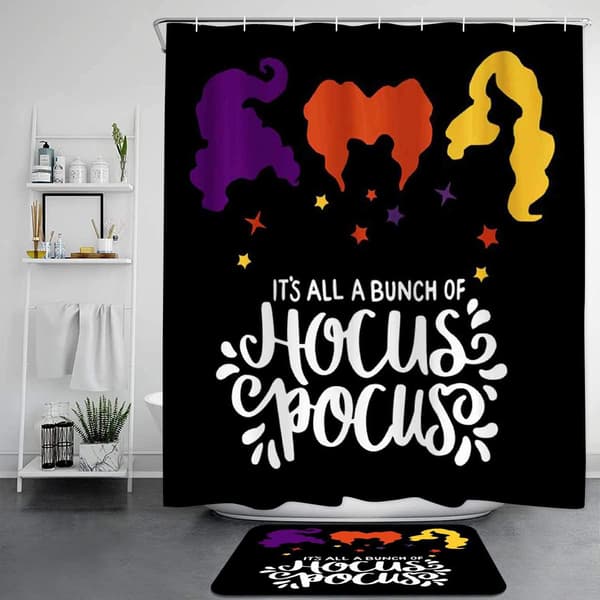 Hocus Decor Pocus 4-delt dusjforhengsett med sklisikker