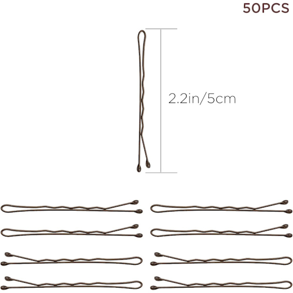 50-pack hårnålar - Hårclips med säkert grepp