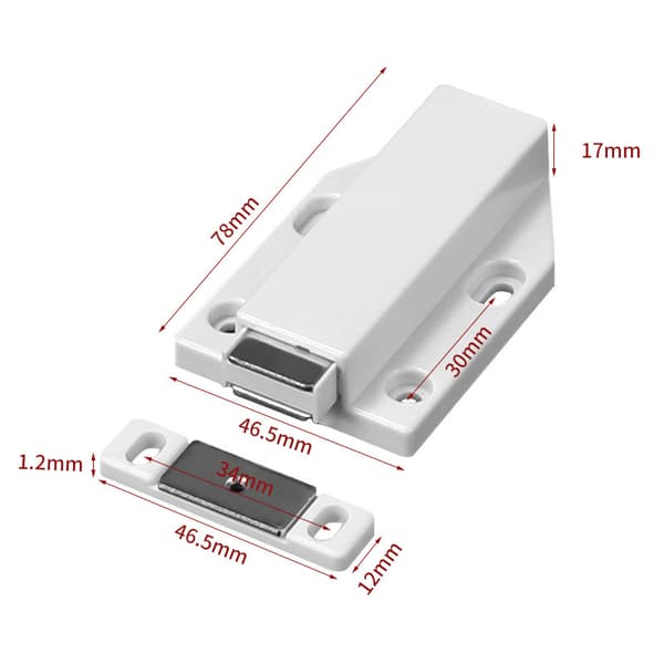 Skåpsdörr Push to Open Magnetisk Magnet Dörr 4 Stycken