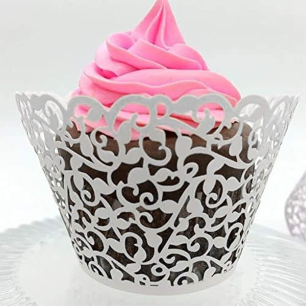 100 stk Cupcake-emballasje, Cupcake-boks kunst baking kake