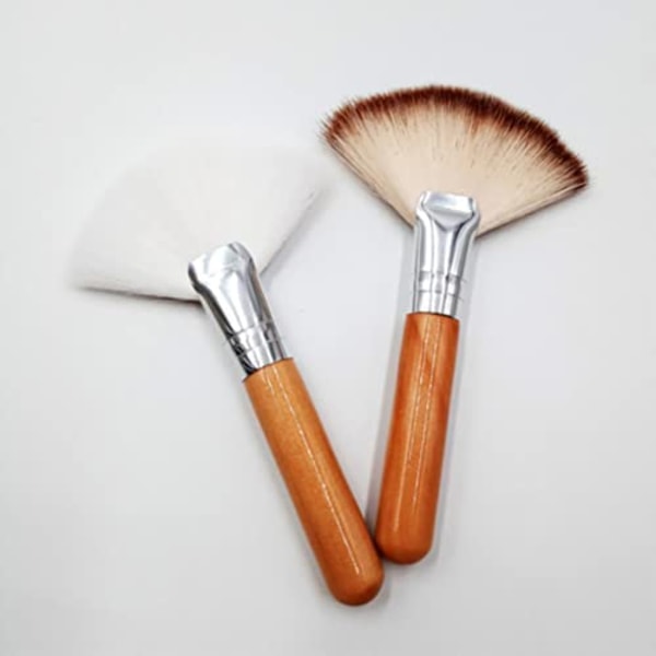 Ansigtsviftebørste, Ansigtsmakeupbørste, Highlighter Makeupbørste Kosmetiske Værktøjer, 4 STK