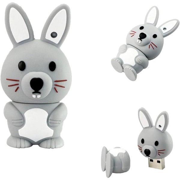 USB-tikku 64Gt - USB-asema 64Gt - Jänis-flash-asema - Jänis USB - Söpö peukaloasema (Jänis)