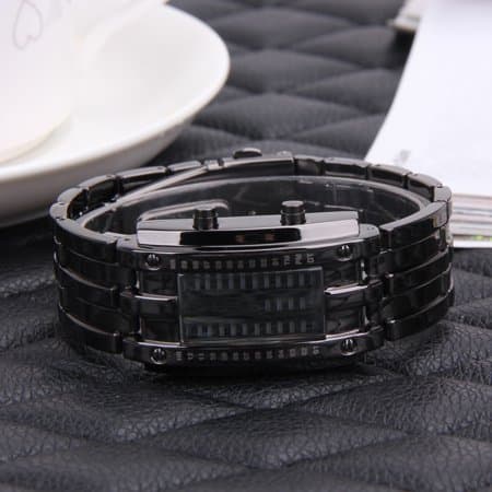 Steel Blue Luminous LED Elektronisk Display Ur (Sort)(Kvinder)
