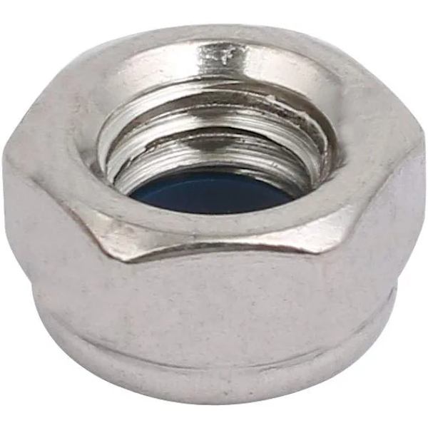 10 stk. låsemutter venstre gjenge M8x1.25mm metrisk gjenge 304