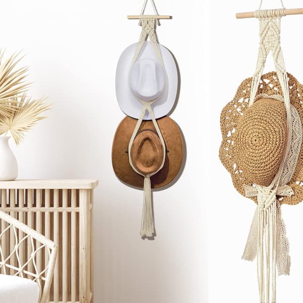 Makrameehatturipustimet Boho Hat Rack Cowboy Hat Hanger Oven Oven