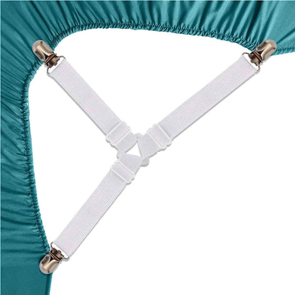 Sänglakansspännen 4 stycken Spänne för lakan Triangel Elastisk