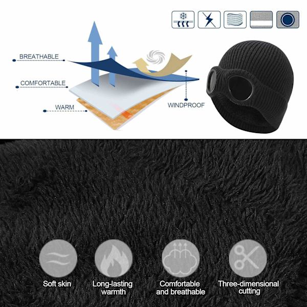 1 sort vinter varm strikket beanie