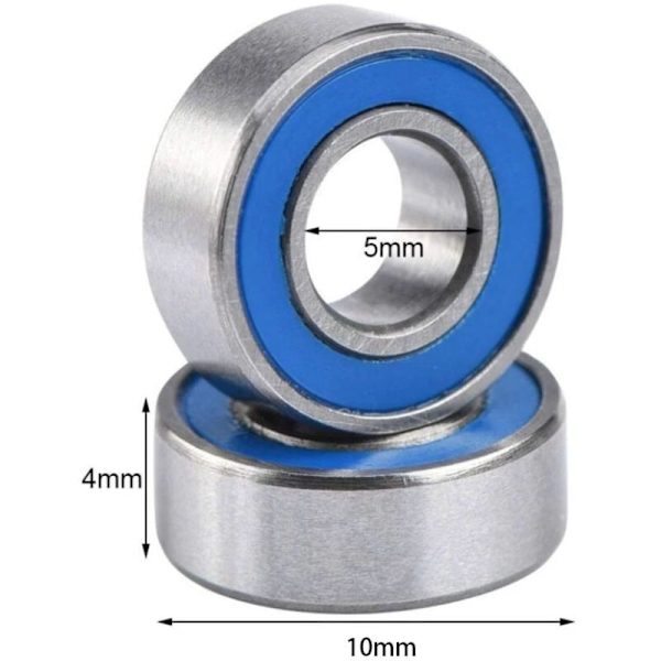 10 st Dubbelskärmade Miniatyrstål Kullager 5 ​​x 10