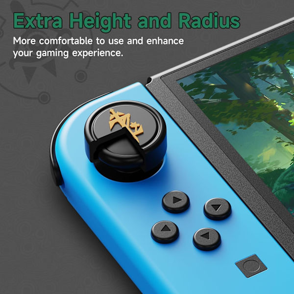Switch Tumgreppshättor för Zelda Tears of The Kingdom Joy Con, Silikon Joystick-Hattöverdrag Tillbehör Kompatibla