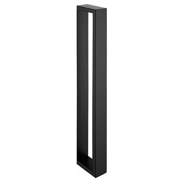 Svart håndkleholder for bad (rektangulær 24,5 cm), håndkleholder i rustfritt stål