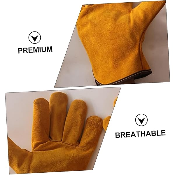 Isoleringshandsker Håndvarmere Opvarmede Brænder Svejsere Votter Tilbehør Resistente Orange, 1 Par