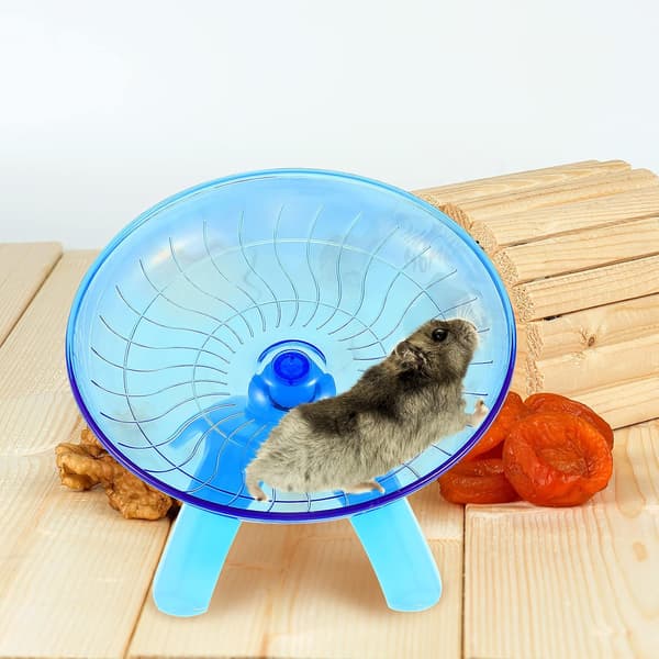1 blå hamsterflyvende tallerken løpehjul, grevling,