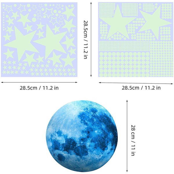 Glow in The Dark Stars and Moon, Lumineux Glow in The Dark