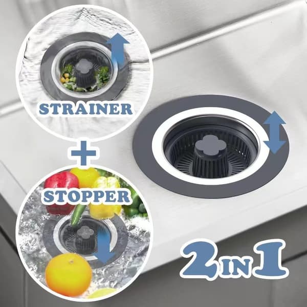 3-i-1 Köksvaskavlopp, Pop-Up Avloppssil, 1-pack