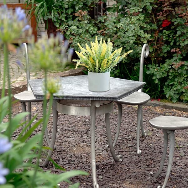 4-pack Realistiska Touch-lavendelblommor med Flockning för Bröllop