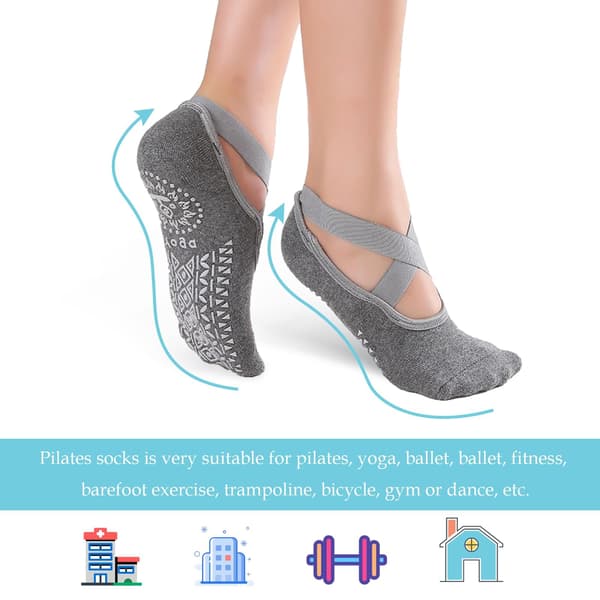 2 par yoga- och pilatesstrumpor