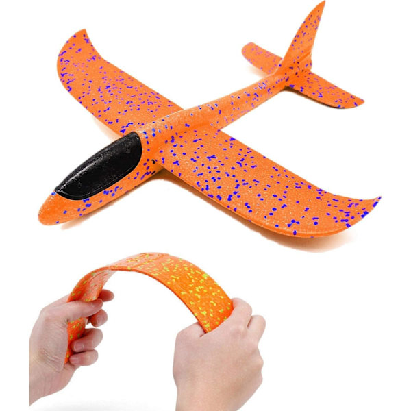 4 pakker flyplan, håndkastet skumfly, manuell kastefly, håndkastet fly, utendørs håndkastet lekefly, skumfly for gutter og jenter (Modell 1)
