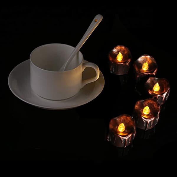 12 stk Halloween Lys Flammeløse Lys Flimrende