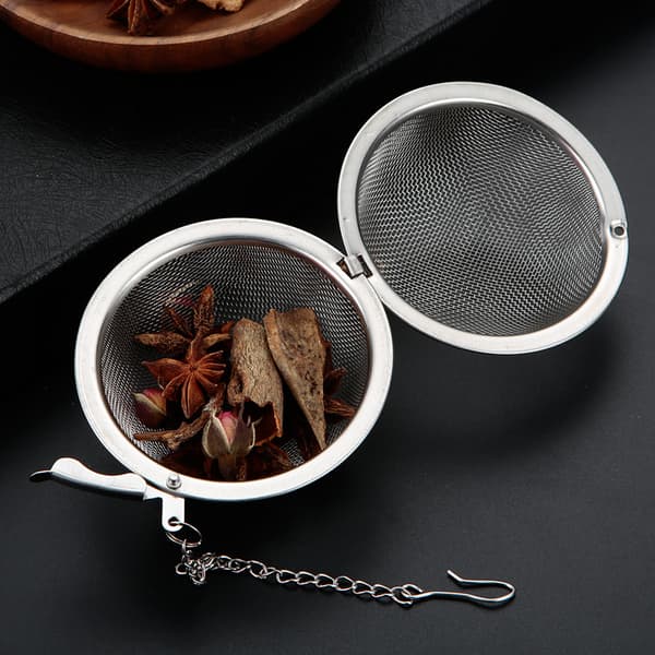 Set med 1 rostfritt stål teinfuser med förlängd kedjekrok