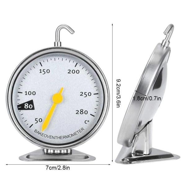 Øjeblikkelig Læsning Rustfrit Stål Ovn Termometer Stor Skive Ovn
