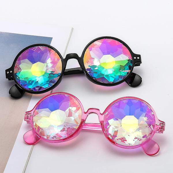 2 par Festival Kaleidoskop Regnbue Solbriller, Goggle Briller,