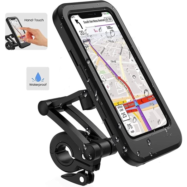 Vandafvisende Telefonholder til Cykel, 360° Scooter Smartphone Holder